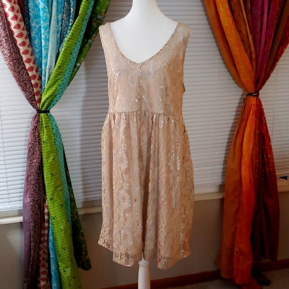 Torrid Lace Skater Dress with Silver Sparkle - Picture 1 of 4